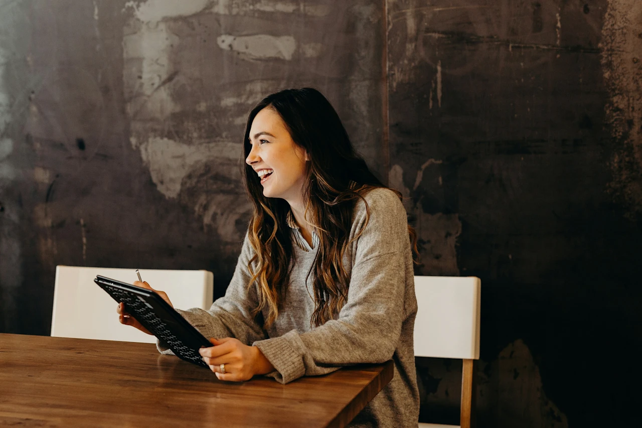 Woman with tablet