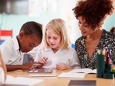 Teacher with Students